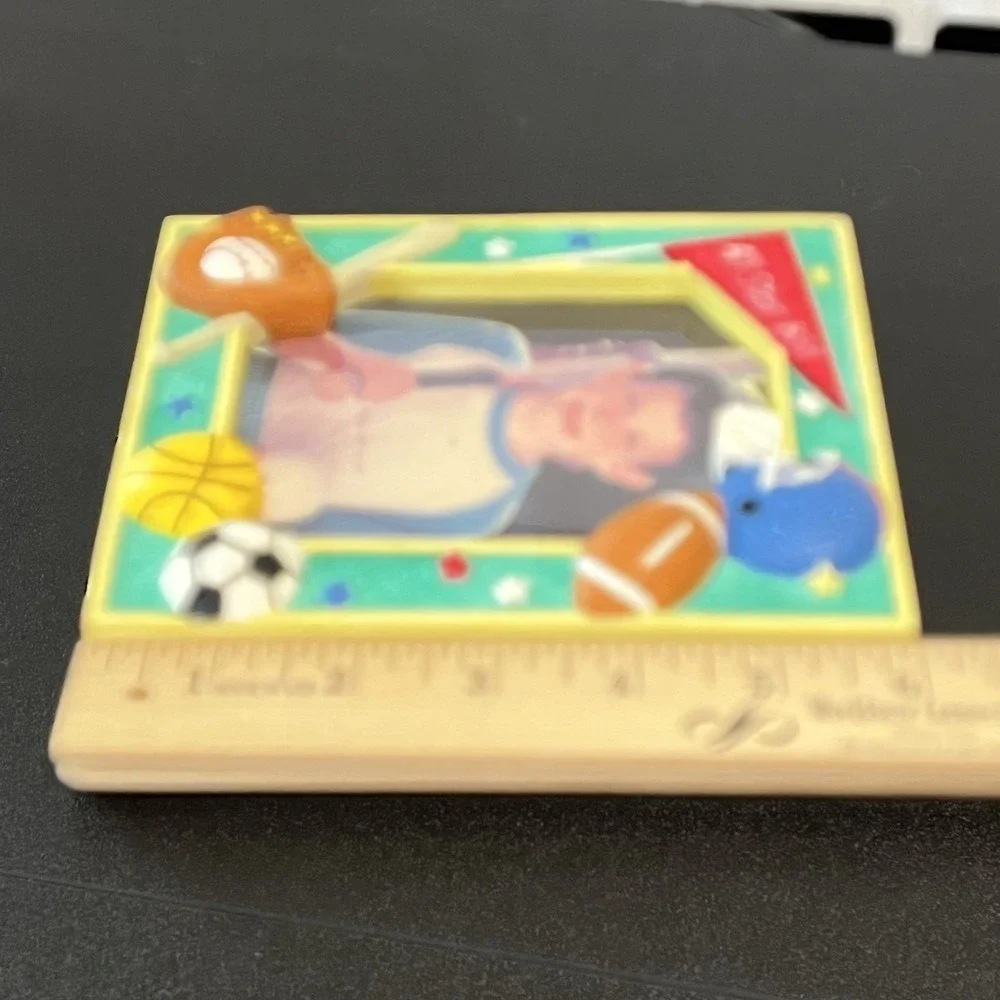 FRAMES FOR KIDS 3D Painted Sports Theme 3 1/2 x 5 Picture Photo Frame Vintage